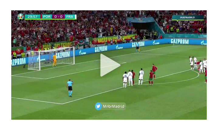 Cristiano Ronaldo wykorzystuje rzut karny w meczu z Francją! 1-0 [VIDEO]